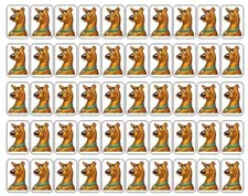 50 Scooby Doo Envelope Seals / Labels / Stickers, 1" by 1.5"