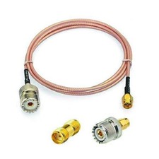 SMA Male to UHF Female Cable 1m SMA UHF SO239 Adapter for Handheld Radio Antenna