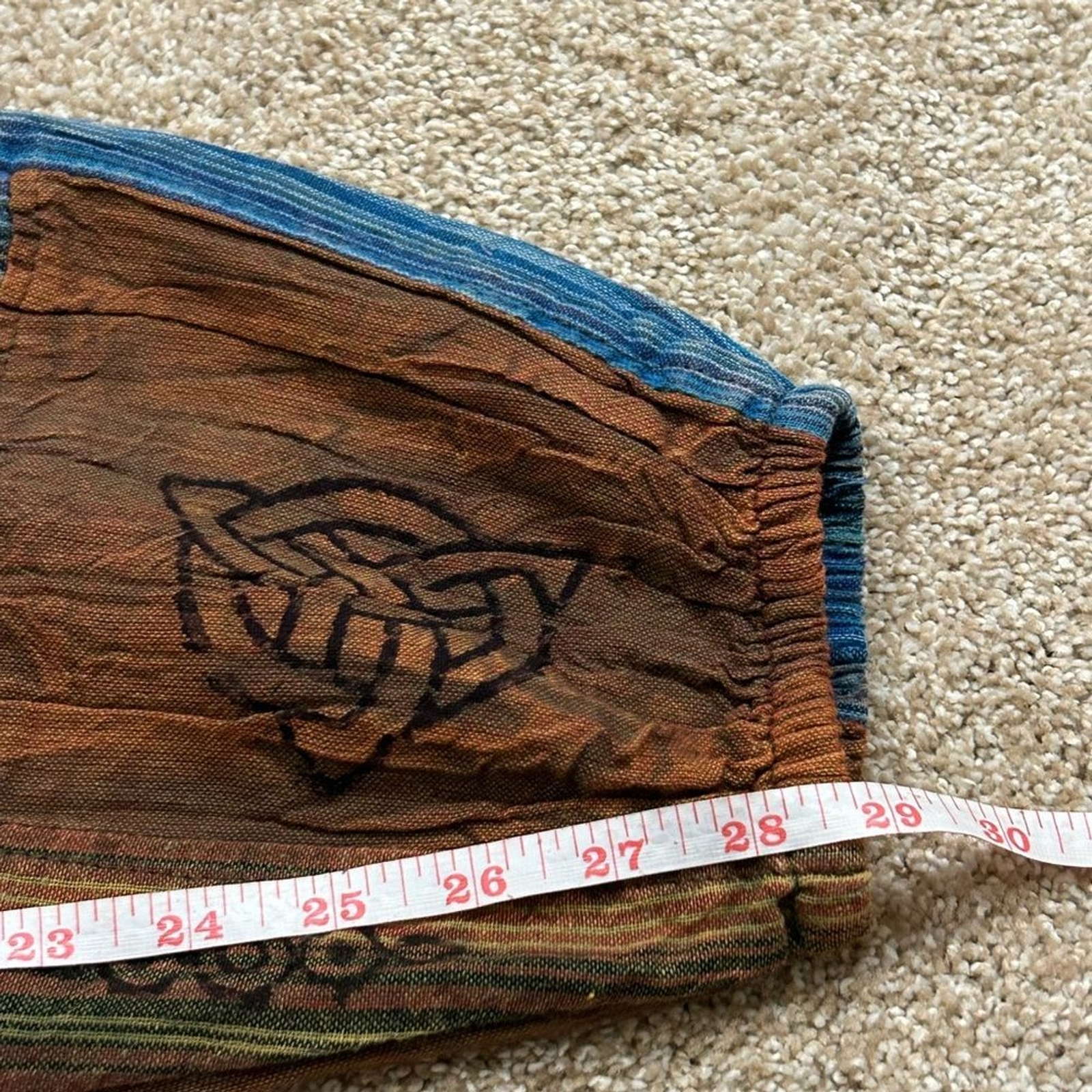 Hippie patchwork pants Cargo Drawstring Elastic w… - image 8