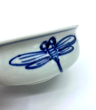 Japanese Vintage Porcelain Dish Plate Beautiful  Tombo Dragonfly Design Motif