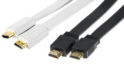 HDMI High Speed Flachkabel Full-HD 3D TV PC PS4 Xbox Monitor vergoldete Stecker