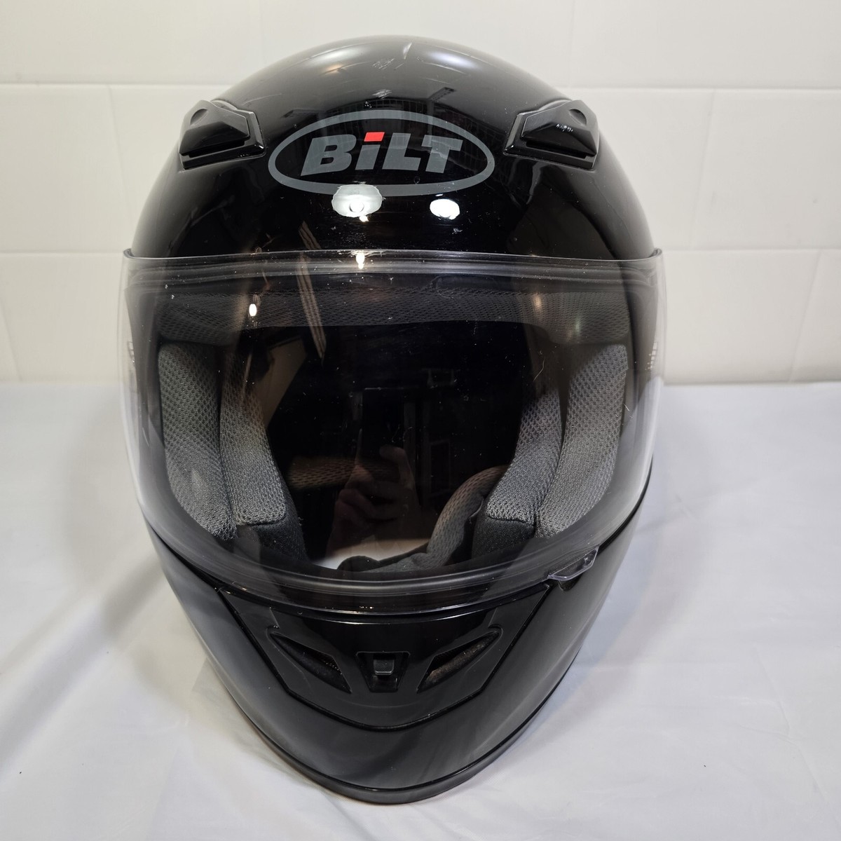 BILT Fusion Full-Face Motorcycle Helmet Black Size M 2016