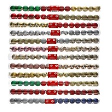 NEW Christmas House 40mm Round Ornaments 15ct. Assorted - FREE Shipping