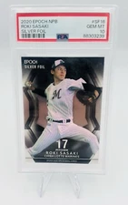 2020 Epoch NPB Silver Foil Roki Sasaki Rookie Card #SF16 PSA 10