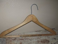 Vintage 1930s-40s Milwaukee Athletic Club Wooden Coat Check Hanger- Advertising