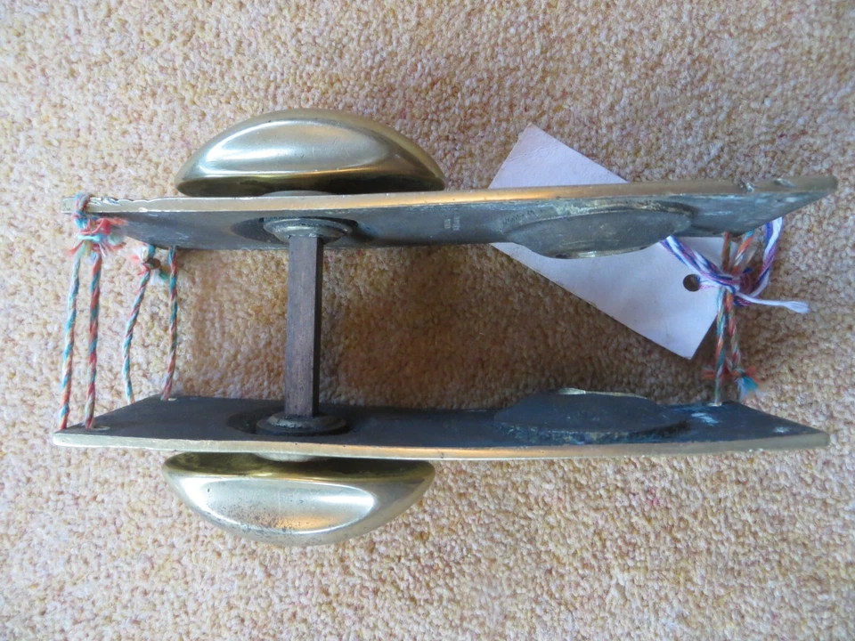 PAR de manijas de puerta de latón inusuales vintage. restauración salvamento arquitectónico Foto 2 de 4