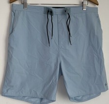 Tavik Modern Beach Culture Baby Blue Swim Trunks Mens XL Unlined W Pockets