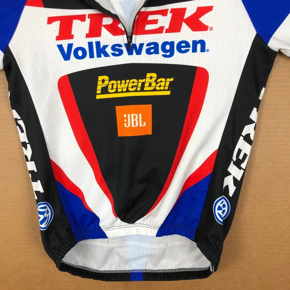 Camiseta deportiva de ciclismo Trek vintage para hombre L Rock Shox Volkswagen Fox 1/4 cremallera Italia Foto 3 de 4