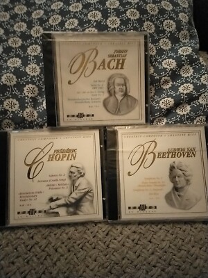 Konvolut 3 CDS Chopin Bach Beethoven Die Größten Hits Klassik Musik  