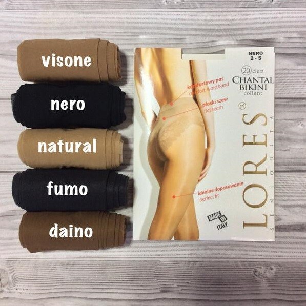 Collant Classique Lores Chantal 40 Deniers - Avec Culotte De Bikini - Fabriqué En Italie