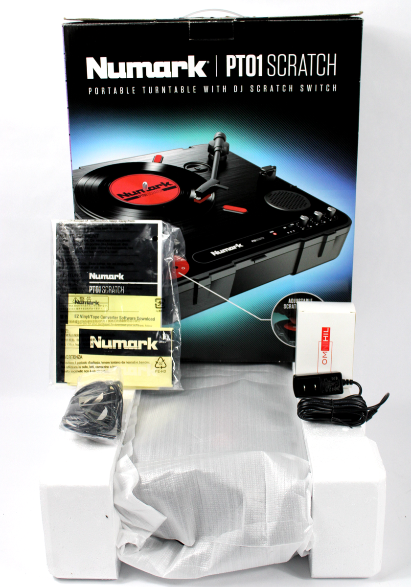 Numark PT01 Scratch Portable DJ Turntable w USB & Built in Scratch