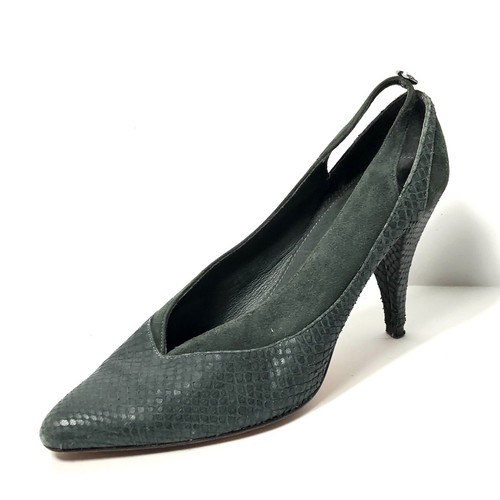 Suede Daimond Double Slingback Pumps 