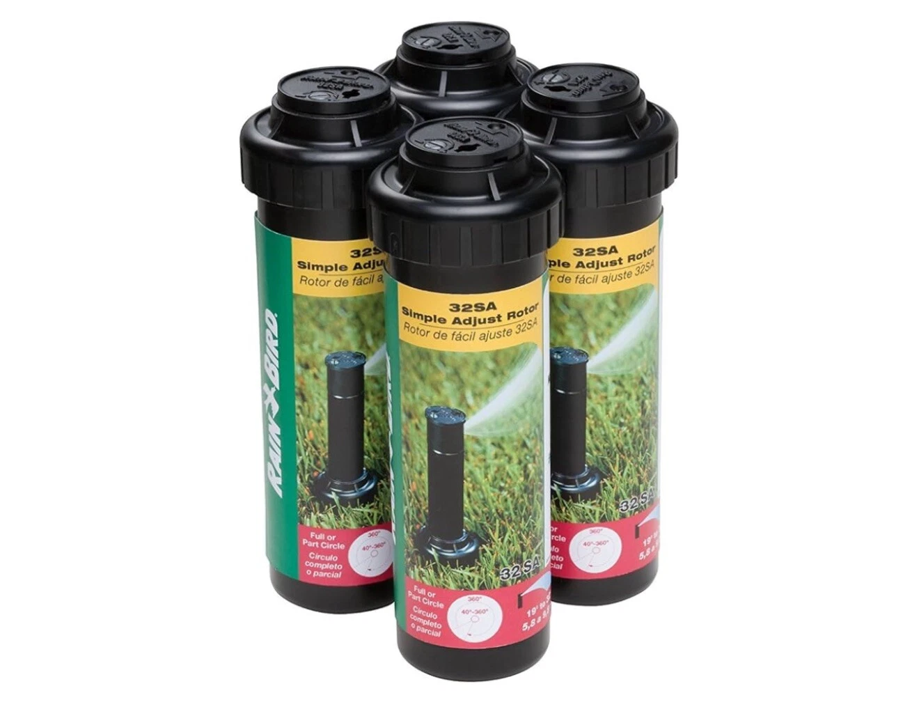 Rain Bird W42021 Sprinkler Head - Black 4 Pack