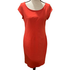 Banana Republic Sheath Dress Mini-Dress Cap Sleeves  Fitted, but Stretchy Red, 6