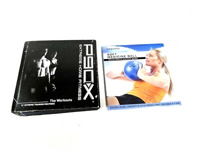 Beach Body Workout P90x Extreme Home Fitness DVD + Soft Medicine Ball DVD