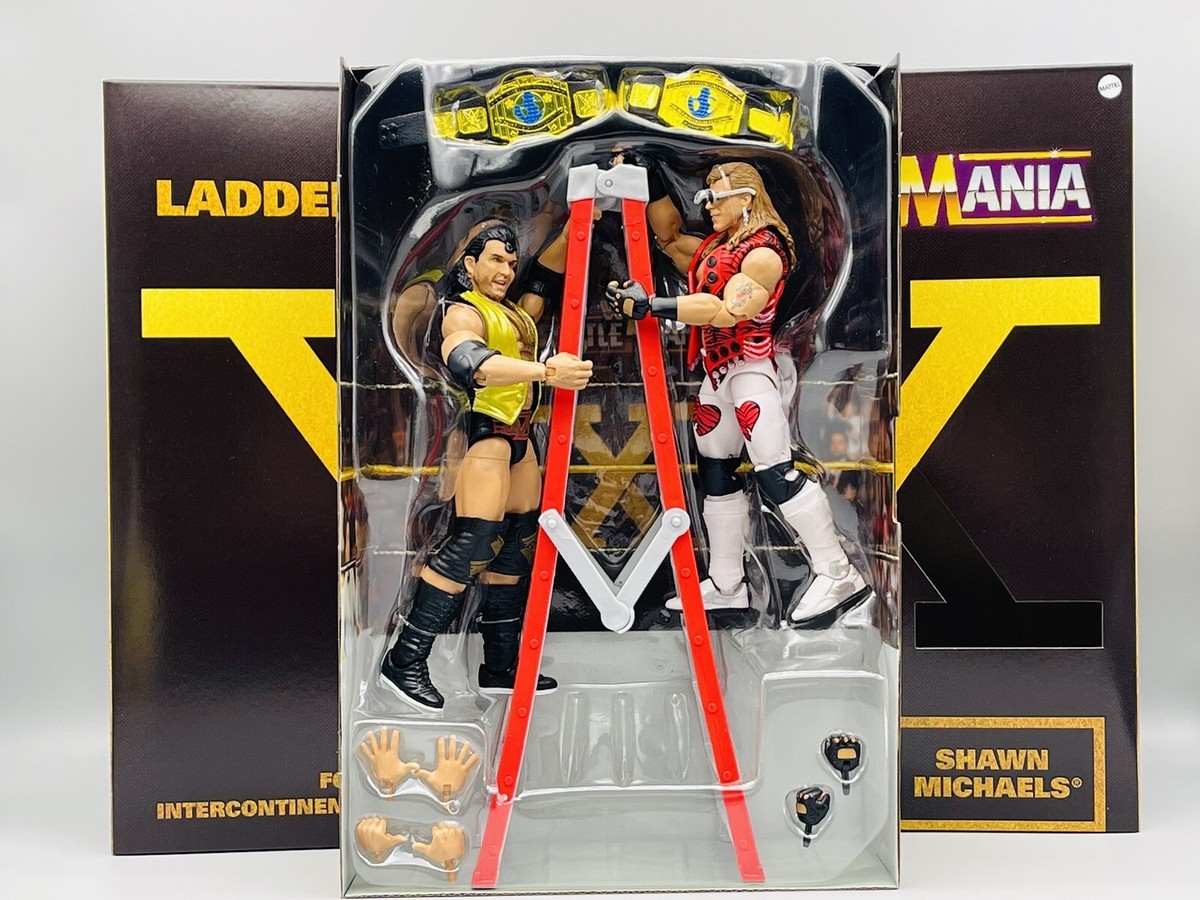 WWE Elite Razor Ramon Shawn Michaels 新品 WWE Elite Wrestlemania X Ladder Match HBK Shawn Michaels vs Razor