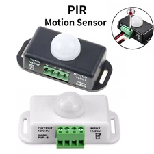 4X 12V-24V Automatic Infrared PIR Motion Sensor Detector Switch LED Strip Light