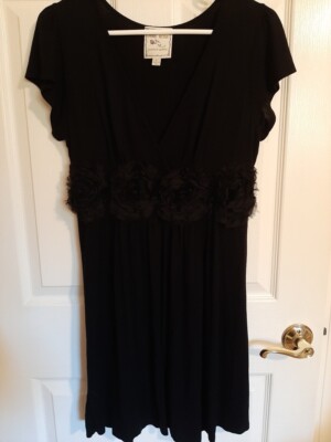 strapless open back dress Noir Rose Embroidered Vintage Black Dress