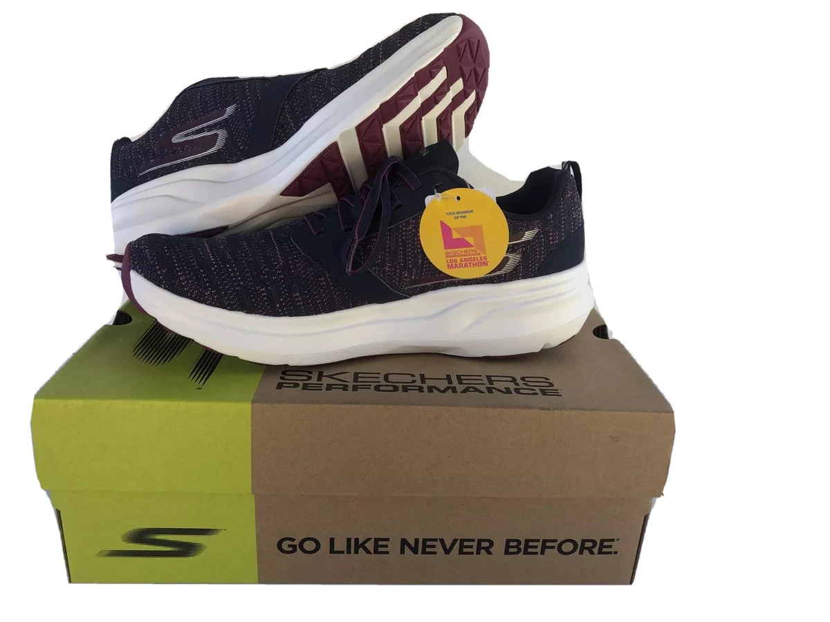 SKECHERS GO RUN Ride 7 Women s Shoes Size 10 Navy Purple Flight