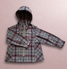 Girls' Hooded Full Zip Windbreaker Jacket Lightweight Water Resistant