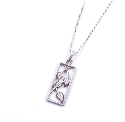 Kit Heath Pendant And Box Link Chain 925 Sterling Silver 3.8g 18''