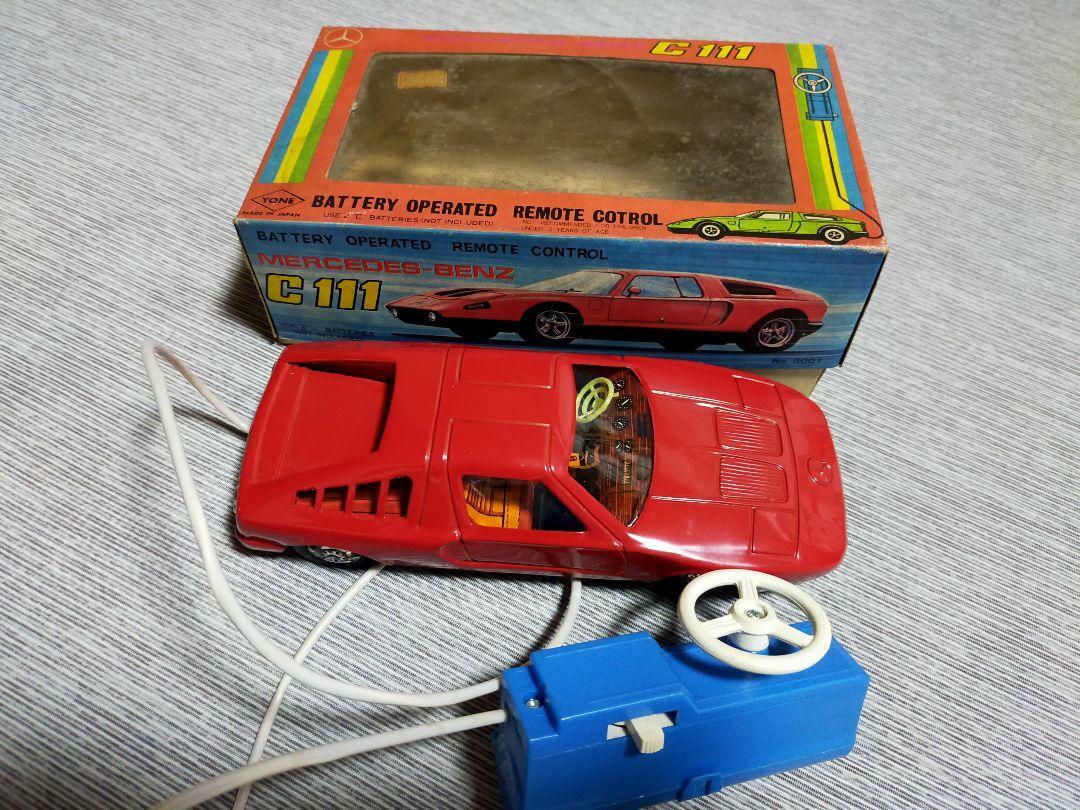 メルセデスベンツ C111 リモコンカー ブリキ Mercedes Benz C111 tin Toy remote control car W/BOX F/S