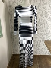 J Crew Stripe Long Sleeve Cotton Dress Sheath White Black Womens Size 0