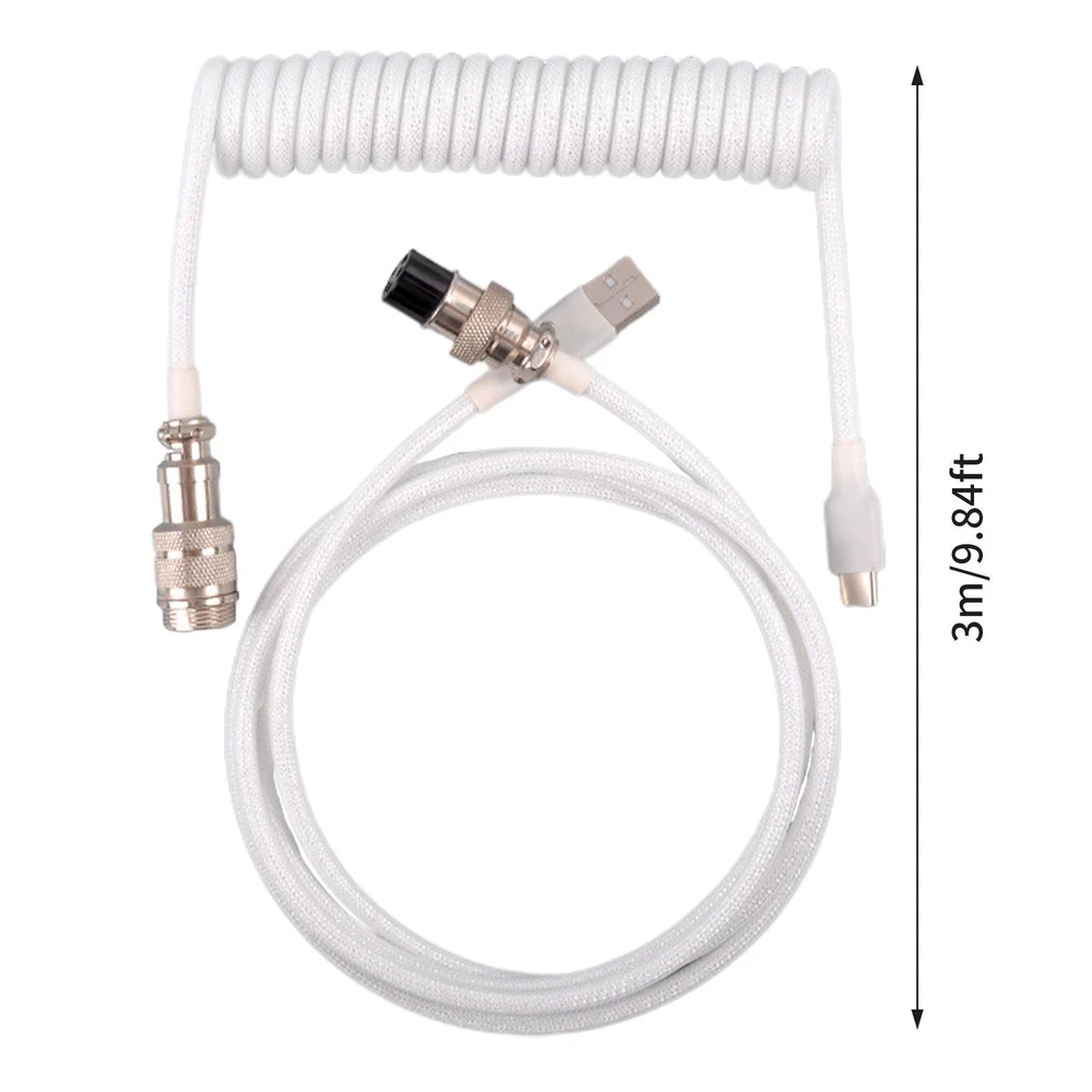 Mechanical Keyboard Cable Aviation Plug Data Cable Keyboard Accessories for PC