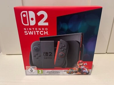 New Nintendo Switch 2 Konsole + Mario Kart World UK Videospiel Bundle auf Lager