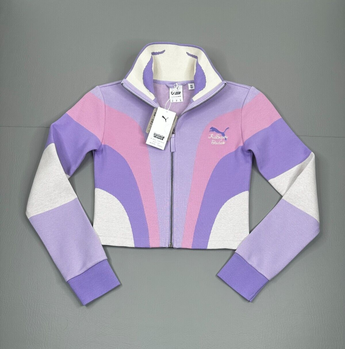 Puma X KidSuper Full Zip Jacket Womens XS Purple Casual