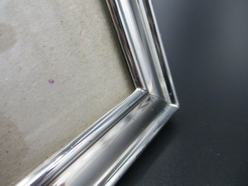 5x7" Polished Silver Tone Metal Photo Picture Frame Free Standing Mirror Finish - Picture 7 of 12