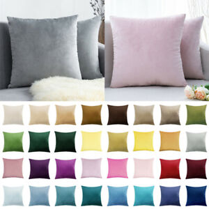 Pillowcase Solid Color Home Sofa Car Decoration Soft Large Size Cushion Cover