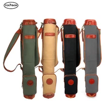 TOURBON Canvas Golf Bag Hold 7-9 Clubs Sunday Portable Carry Train Bag 4 Colors