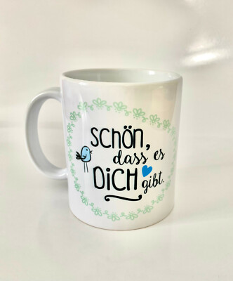 Schön das es dich gibt Tasse Kaffeetasse Geschenk Freundin Weihnachten