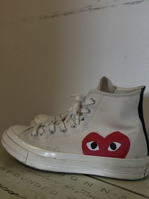 Converse Chuck Taylor Hi x CDG Comme des Garcons White Women s Size 9