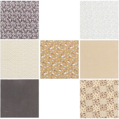  7pcs Dekorative Patchwork Stoff Quilt -Baumwollstoff Quadrate DIY Patchwork