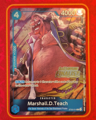 MARSHALL D. TEACH ST03-014 2023 OFFLINE REGIONAL FINALIST ONE 