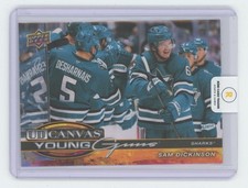 2025-26 Upper Deck Young Guns Canvas Sam Dickinson Rookie #C-387 San Jose Sharks