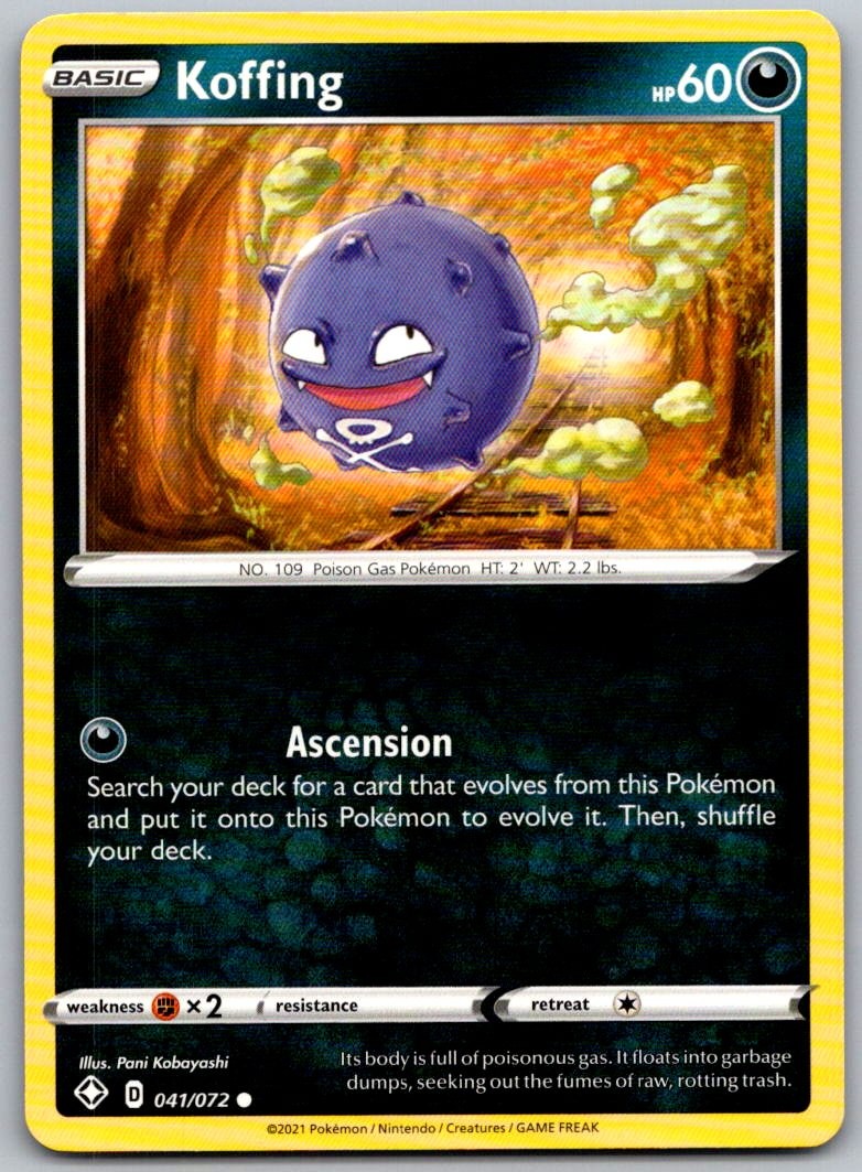 Koffing 041/072 Common Shining Fates Pokemon Near Mint