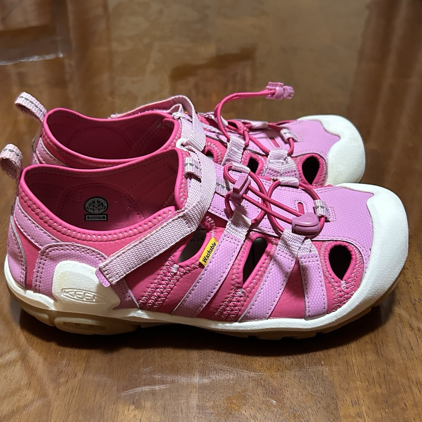 Sandali Keen Knotch Creek donna taglia 6 punta chiusa escursionismo acqua 1025641 rosa bianco