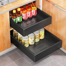 Pull out Cabinet Organizer, 21"Deep, 11.8"Wide Full-Extension Heavy Duty Slid...