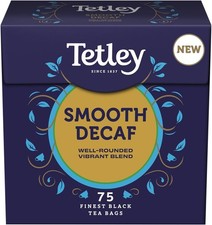 Tetley Smooth Decaf Tea, 75 Teabags - Rainforest Alliance Certified Decaf Tea B 0.08 per strip