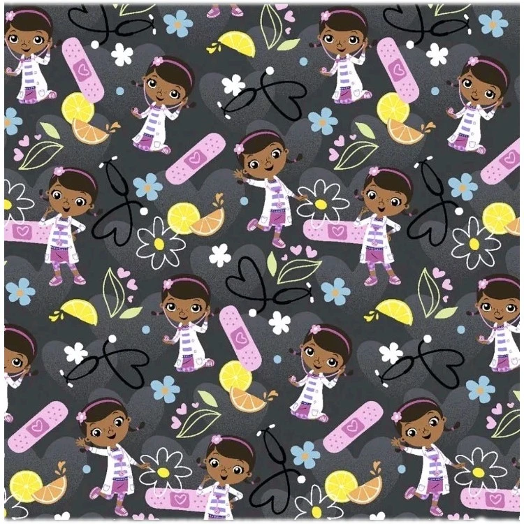 Doc McStuffins Cherokee Scrubs Womens XL Tooniforms Disney V Neck Top TF780 DCSM - Image 4 of 4