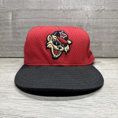 Washington Wild Things Fitted Hat Cap MILB 7 3/8 Red Black Logo New Era 59FIFTY