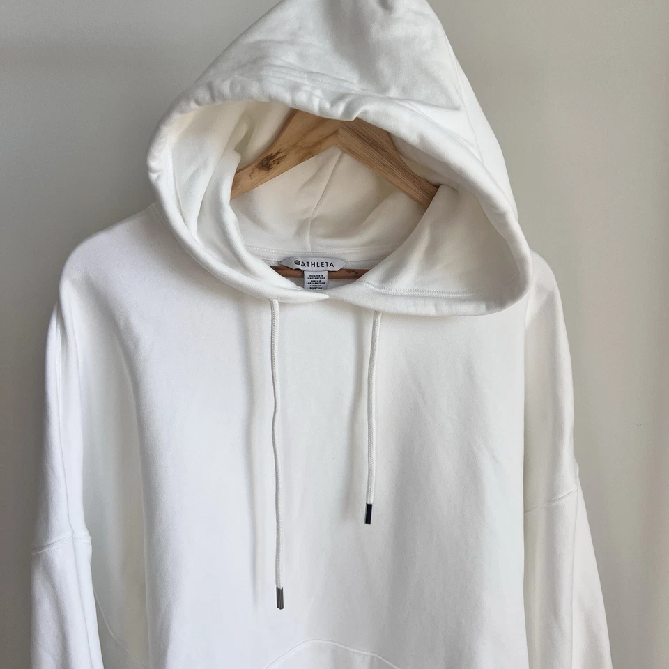 Sudadera con capucha Athleta para mujer XL blanca de gran tamaño Foto 2 de 4