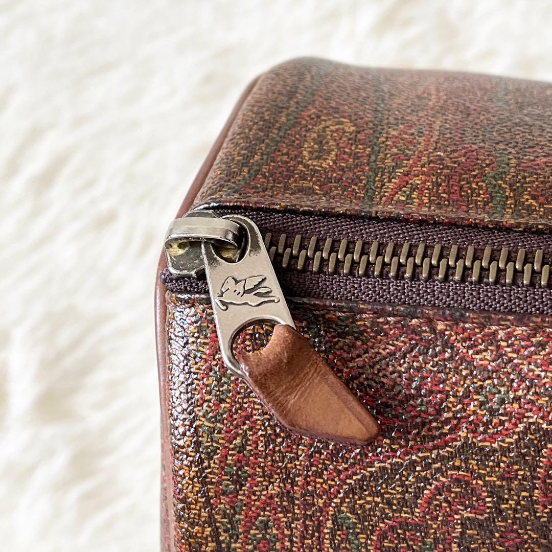 ETRO Paisley Pattern Mini Boston Bag Drum Shape Leather Multicolor — image 12
