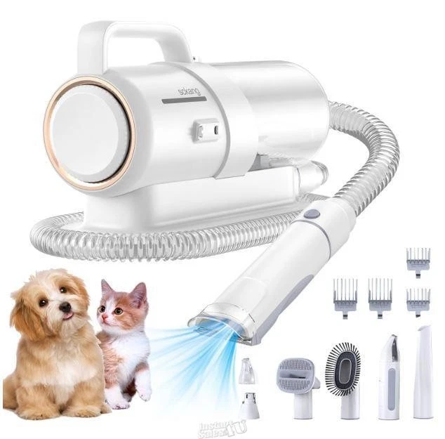 Pet Clipper Grooming &Dog Grooming Vacuum Kit,Vacuum & Nail Grinder - Low Noise