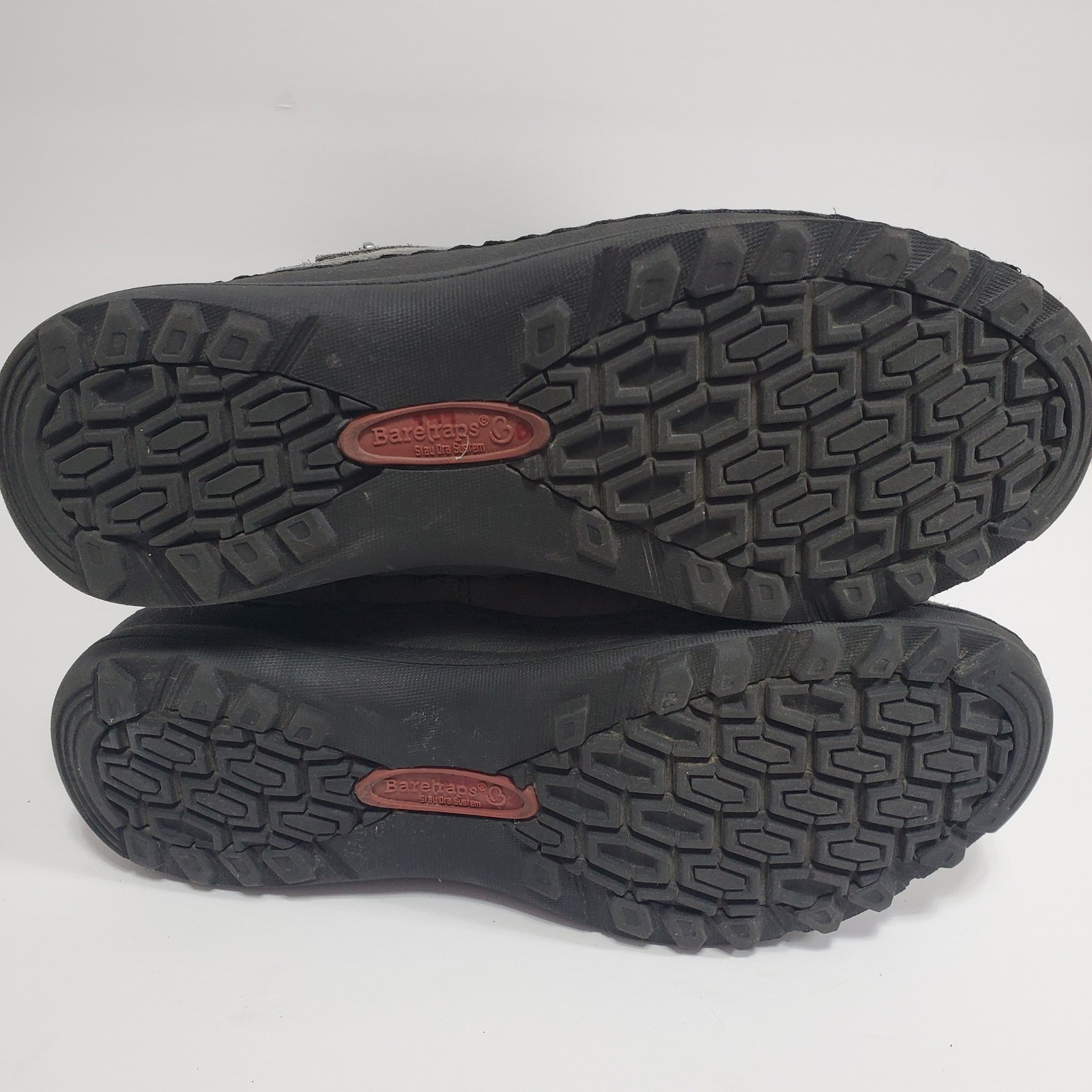 Baretraps Womens 9 Gray Suede Knit Cuff Boots Side Zip Buckle Detail Winter Warm