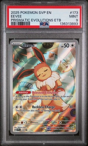 2025 POKEMON SVP EN-SV BLACK STAR PROMO #173 EEVEE PSA 9