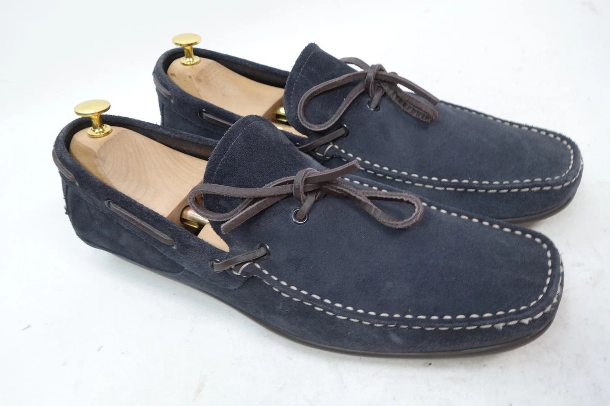 Salvatore Ferragamo Men\'s Dark Blue Suede Loafers, sz 12 Salvatore Ferragamo Leather Upper E Casual Shoes for Men | eBay main image 3